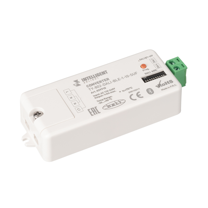 Конвертер Arlight TY-802-Dali-BLE-1-10-SUF (230V, 10A, Dali, 0-10V) 029910 Конвертер Arlight TY-802-Dali-BLE-1-10-SUF (230V, 10A, Dali, 0-10V) 029910