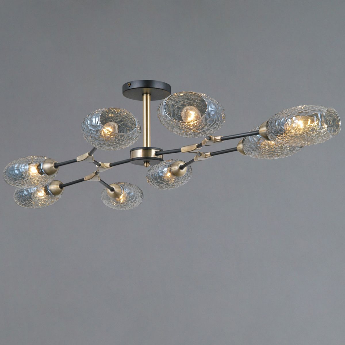 Люстра на штанге Illumico IL0272-8CSQ-25 BK AB TRENTO Люстра на штанге Illumico IL0272-8CSQ-25 BK AB TRENTO