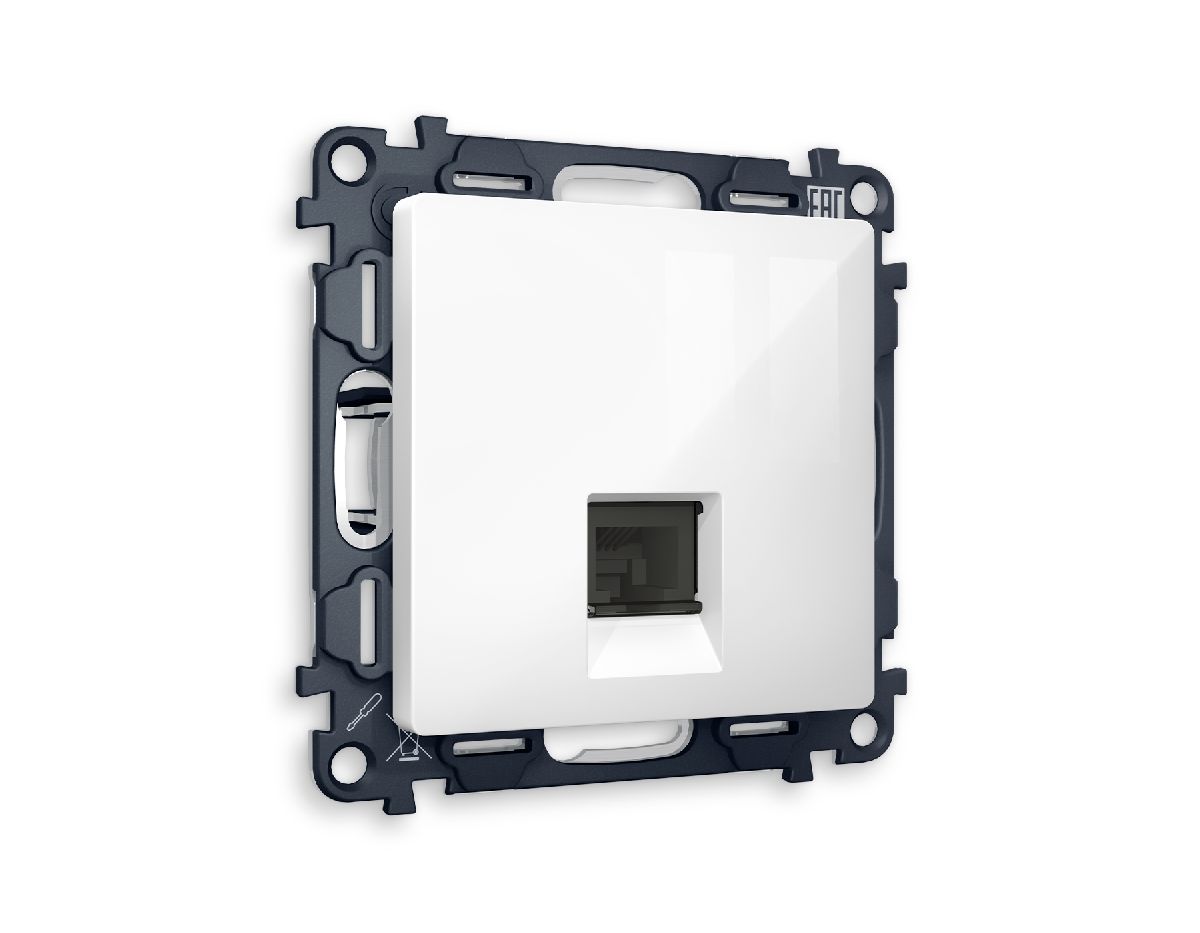 Комплект механизма телефонной розетки RJ-11(4P4C) со шторкой Ambrella Volt Alfa MA112030 Комплект механизма телефонной розетки RJ-11(4P4C) со шторкой Ambrella Volt Alfa MA112030