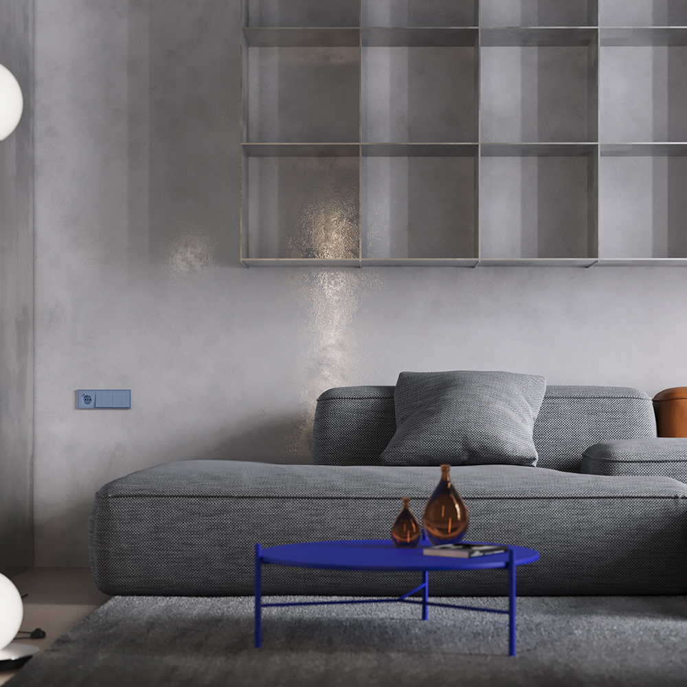 Клавиши для выключателя/переключателя двухклавишного Voltum S70 (деним) VLS000315