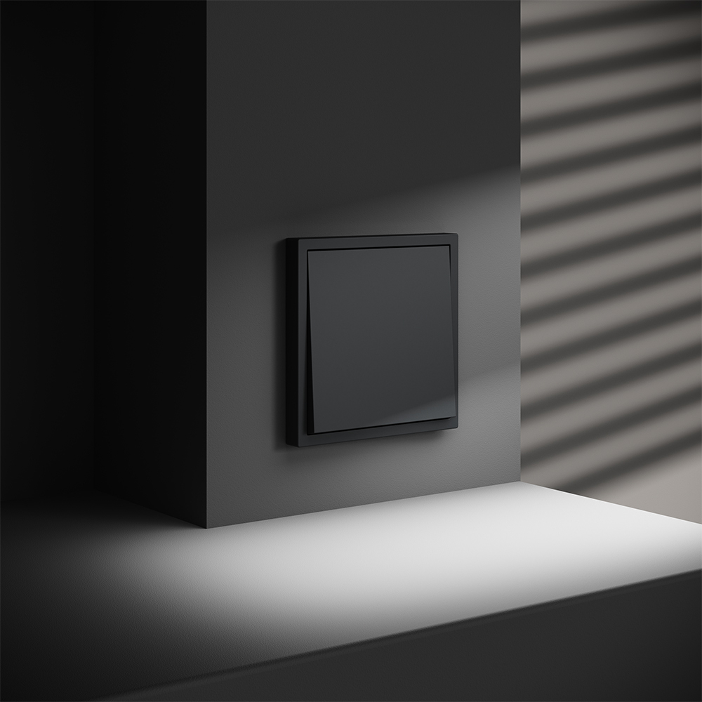 Перекрестный переключатель одноклавишный Voltum S70 VLS010507 (графит)