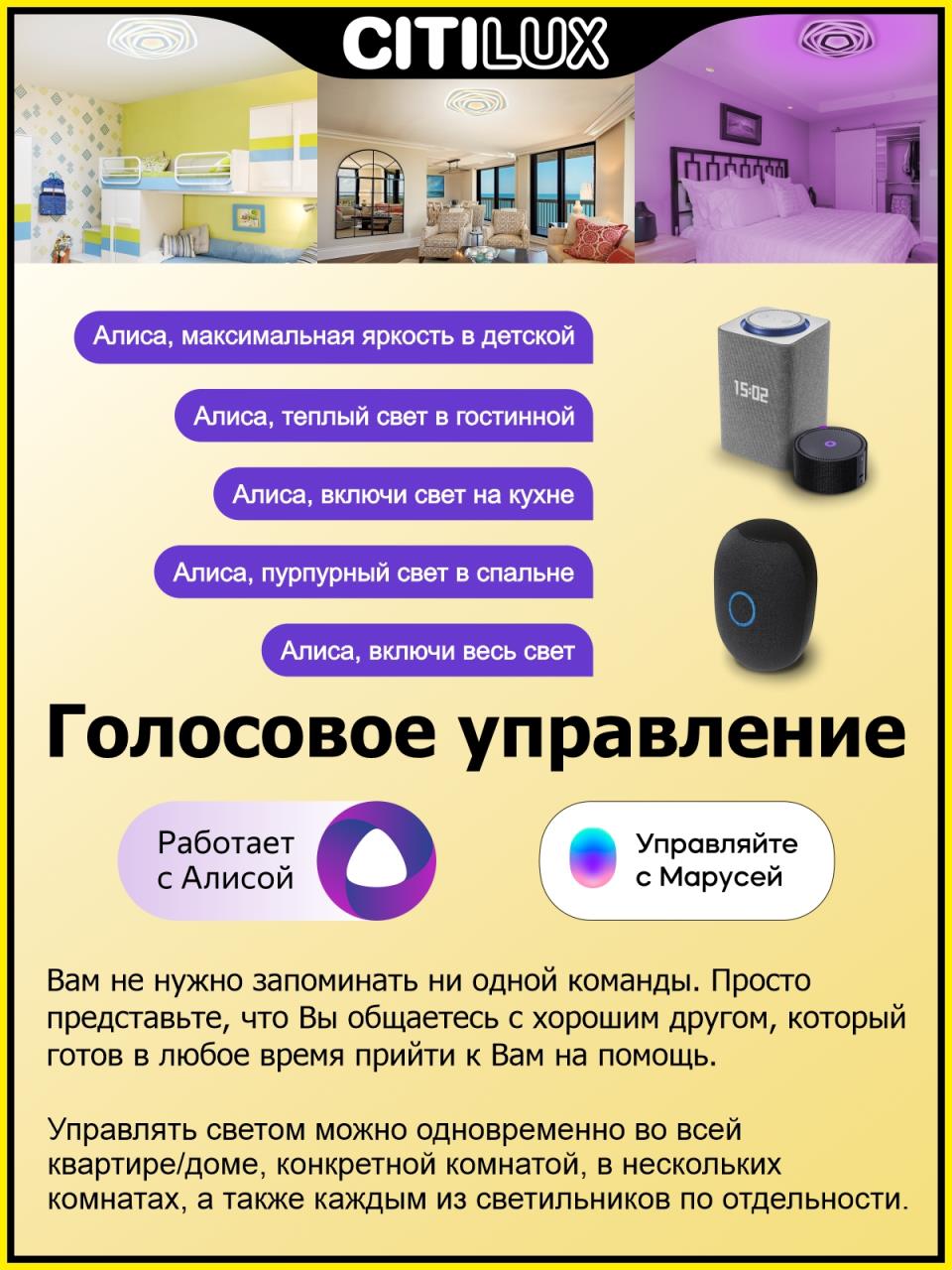 Потолочный светильник Citilux Триест Смарт CL737A54E