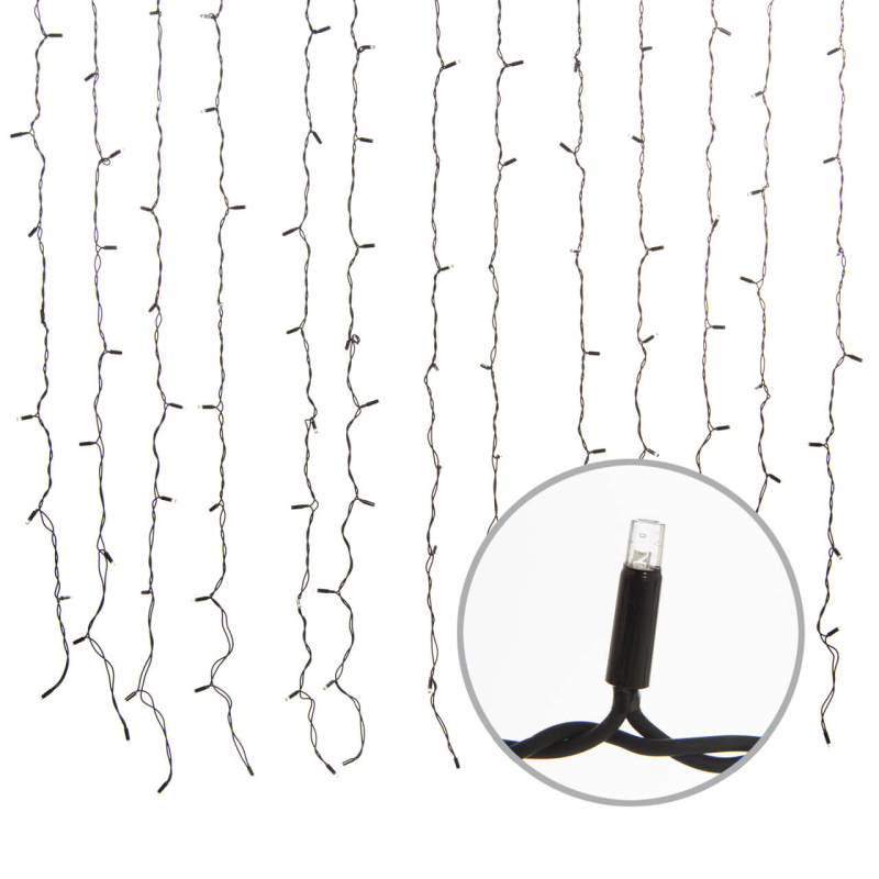 Уличная светодиодная гирлянда (UL-00003939) Uniel занавес белый ULD-C2030-240/TBK White IP67