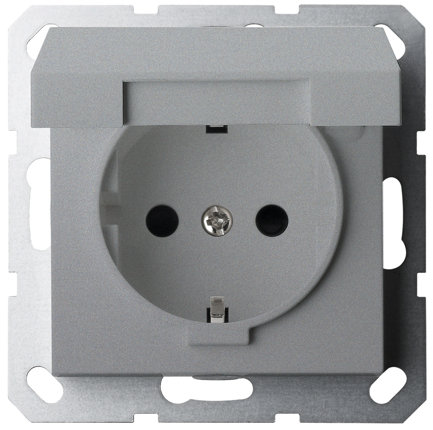 Двойная розетка SHUKO Jasmart с крышкой с защитными шторками (2P+T) 16A 250V G5505S