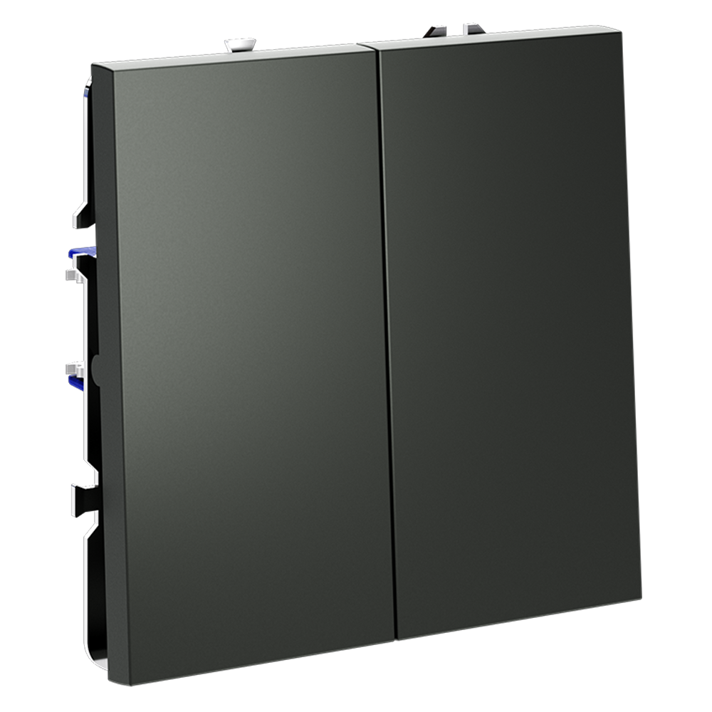 Выключатель двухклавишный Voltum S70 VLS020106 (титан)