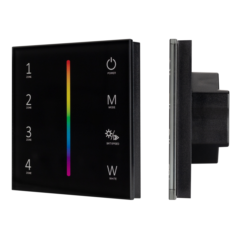 Панель Arlight Sens Smart-P30-RGBW Black (230V, 4 зоны, 2.4G) 027104 Панель Arlight Sens Smart-P30-RGBW Black (230V, 4 зоны, 2.4G) 027104