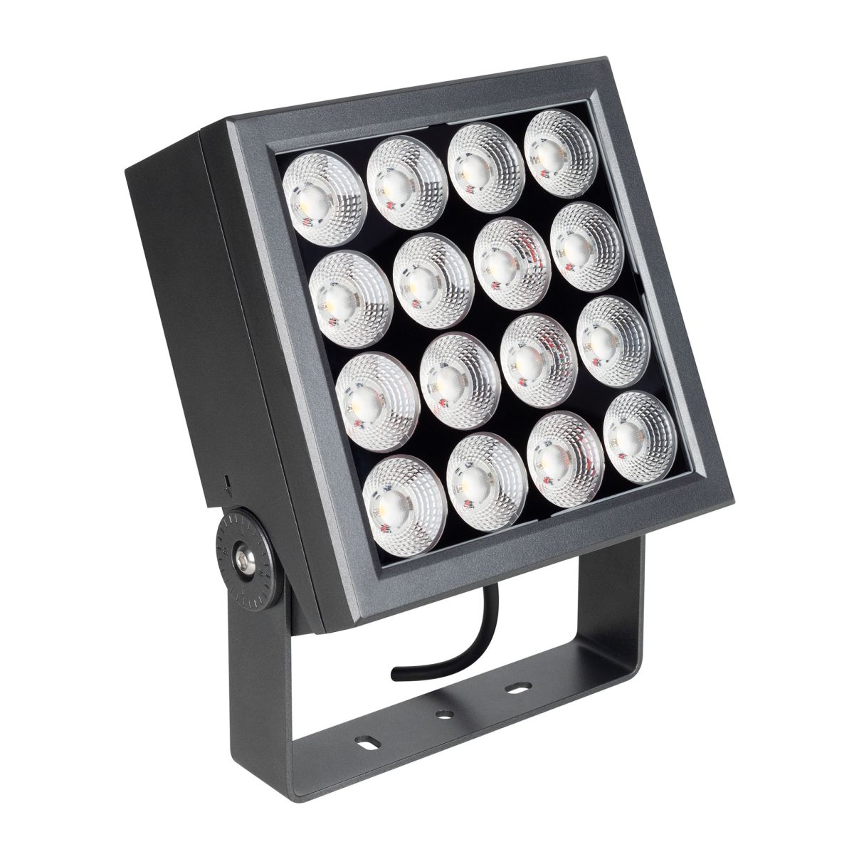 Прожектор Arlight KT-BLOCK-S220x220-50W RGBW-Day (Графит, 15x60 deg, 24V, DMX512) (IP66 Металл) 066395