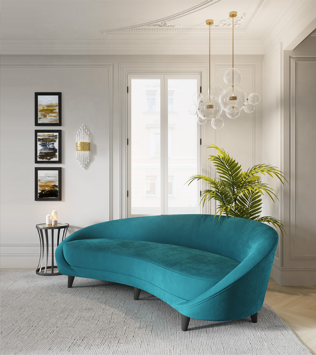 Подвесной светильник Delight Collection Bubbles KG0943P-1 gold