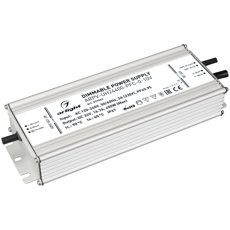 Блок питания Arlight ARPV-UH24400-PFC-0-10V (24V, 16.7A, 400W) 031043 Блок питания Arlight ARPV-UH24400-PFC-0-10V (24V, 16.7A, 400W) 031043