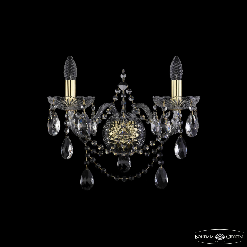 Бра Bohemia Ivele Crystal 1411B/2/195/XL G Бра Bohemia Ivele Crystal 1411B/2/195/XL G