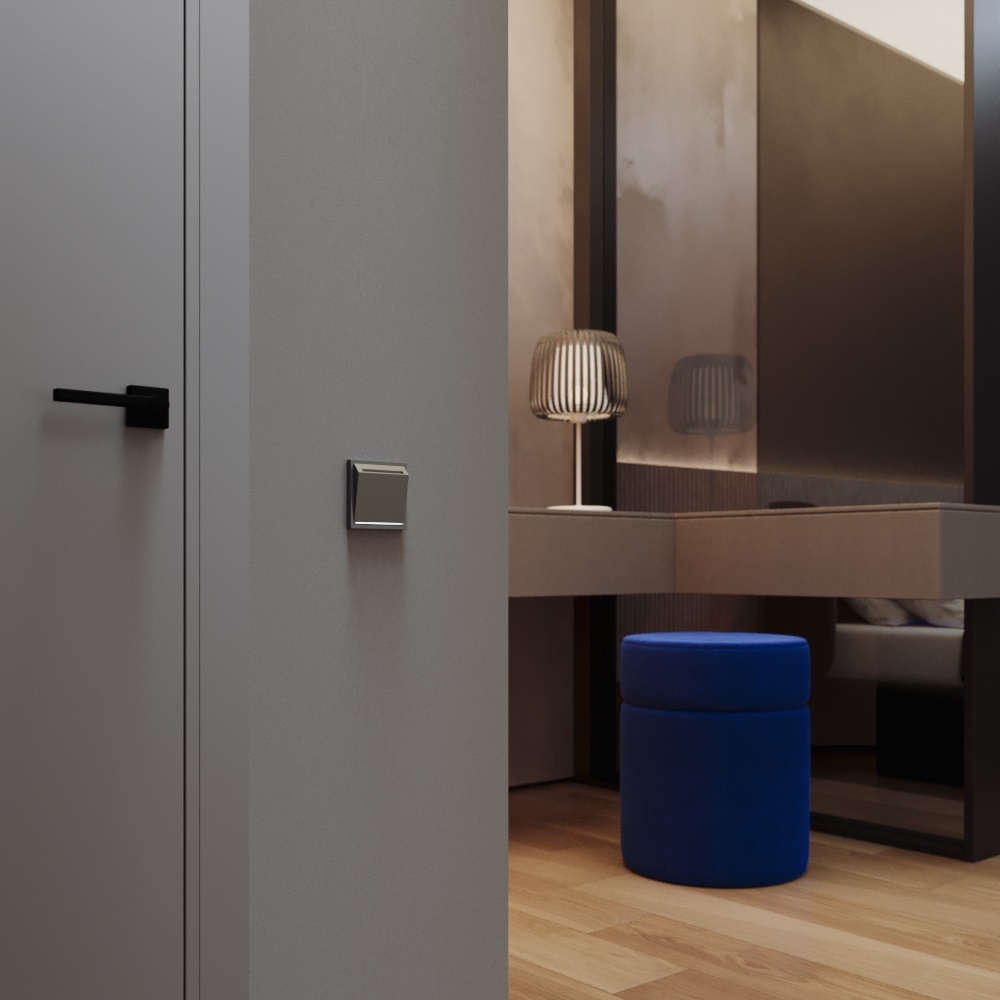 Выключатель встраиваемый Voltum S70 карточный 16А, (титан) VLS010706