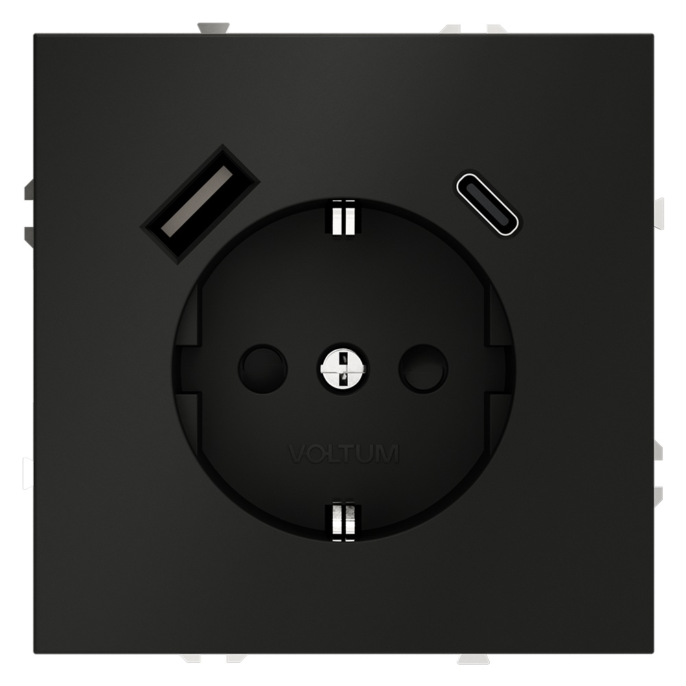 Розетка с USB, A+C Voltum S70 VLS040508