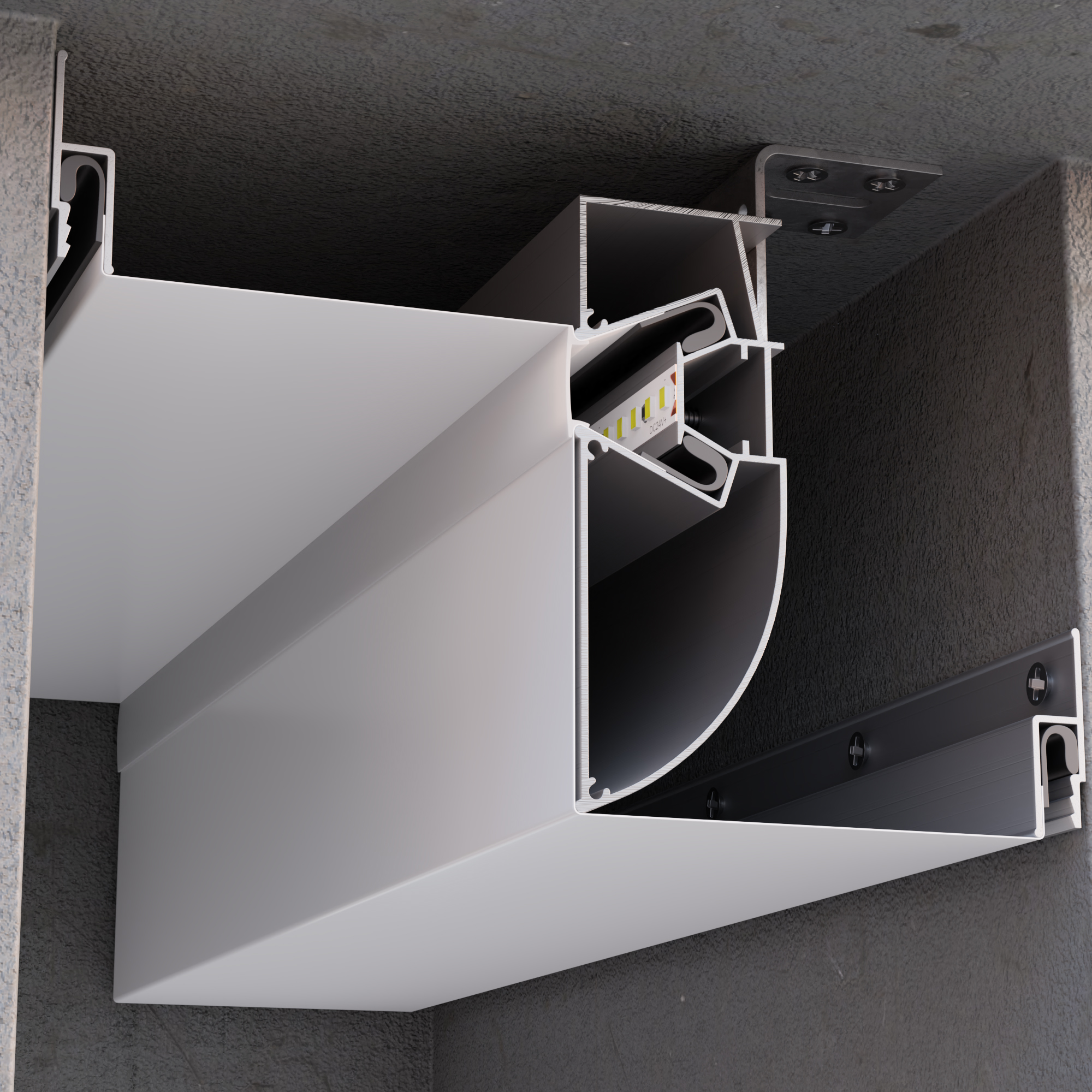 Алюминиевый профиль для натяжного потолка Apeyron 08-58