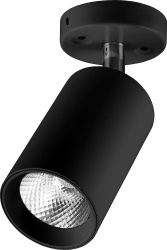 Светильник LED накладной, цилиндр, 220V, 10W, черный, 4000K, 800Lm, поворотный