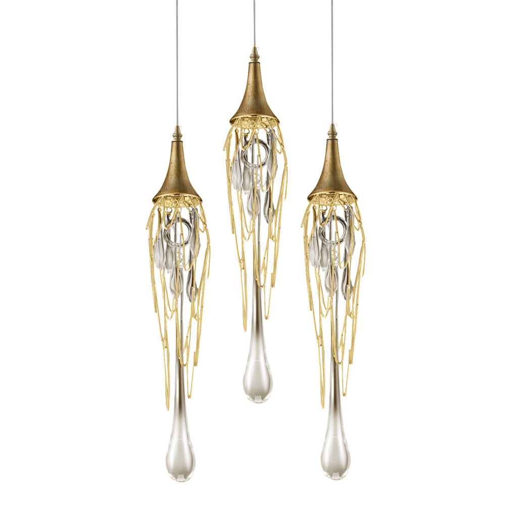 Подвесной светильник DeLight Collection Goddess Tears P68009L-3/R gold Подвесной светильник DeLight Collection Goddess Tears P68009L-3/R gold