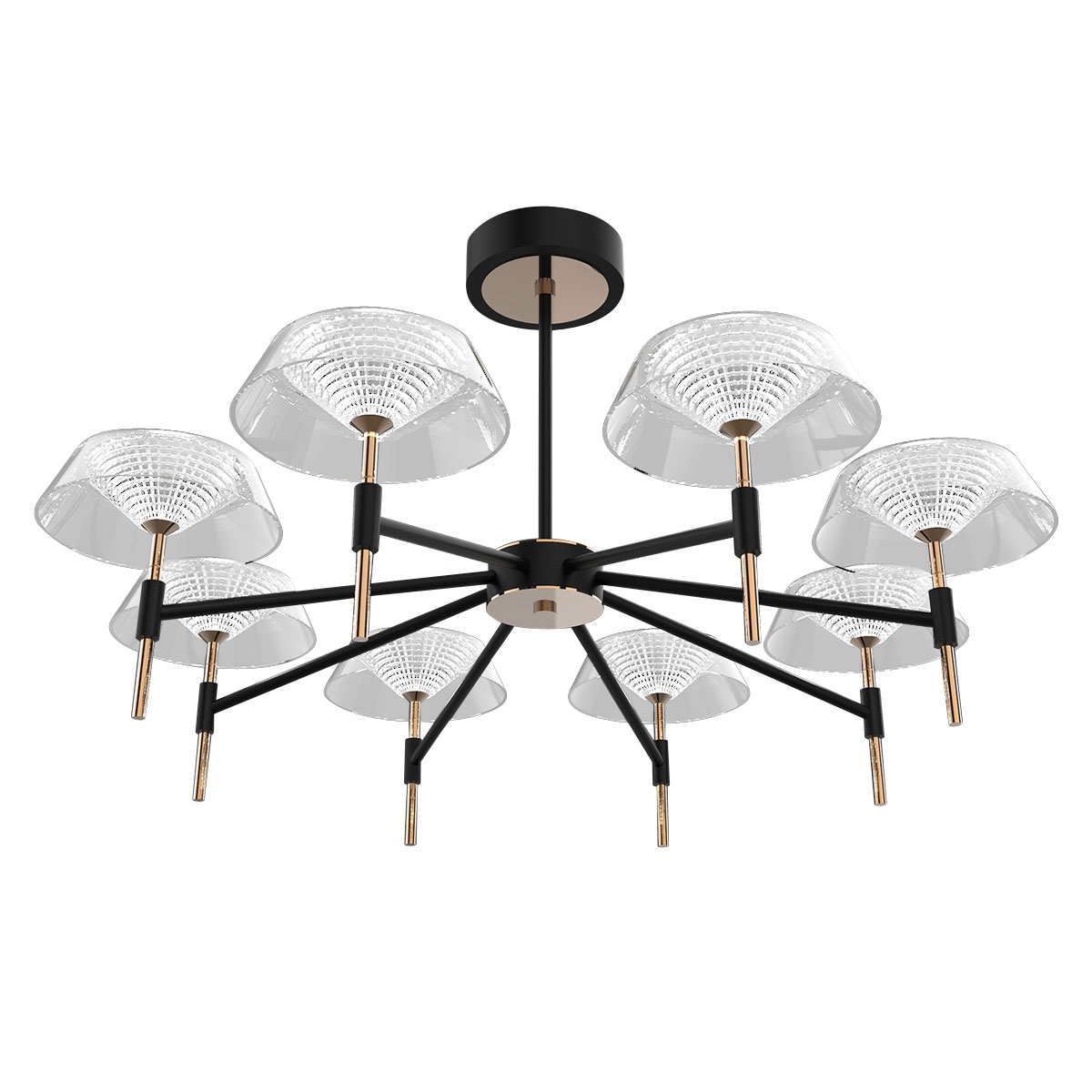 Люстра на штанге DeLight Collection MD21001018-8A black/gold Люстра на штанге DeLight Collection MD21001018-8A black/gold