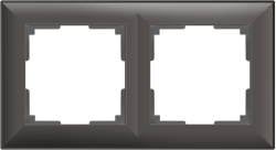 Рамка на 2 поста, серо-коричневый, Fiore, WL14-Frame-02