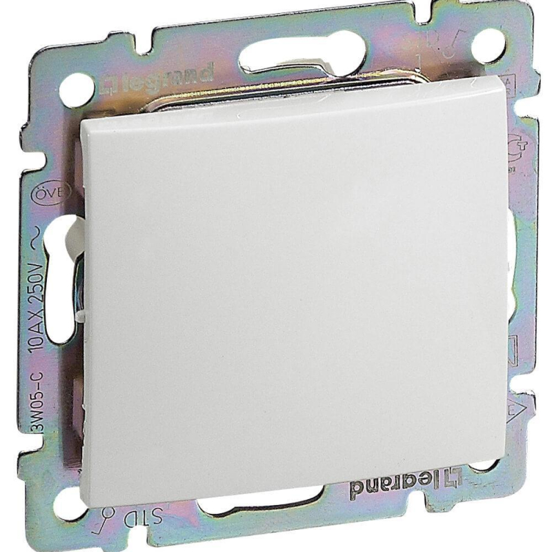 Переключатель одноклавишный на 2 направления Legrand Valena 16A 250V белый 774205