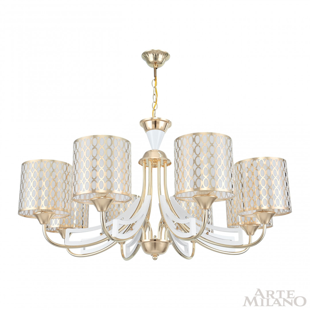 Подвесная люстра Arte Milano Florentia-3387 303387/8 Wh/Gd