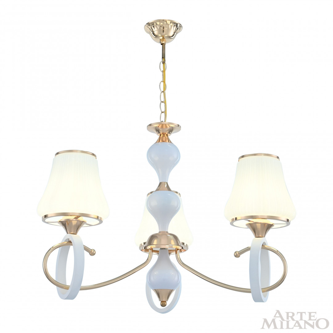 Подвесная люстра Arte Milano Florentia-2387 302387/3 Wh/Gd