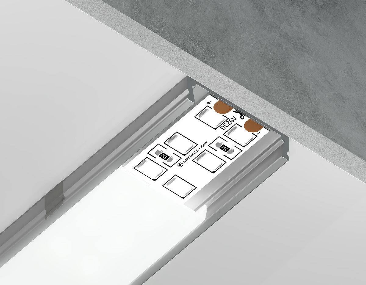 Алюминиевый накладной профиль Ambrella Light Alum Profile GP1800AL Алюминиевый накладной профиль Ambrella Light Alum Profile GP1800AL
