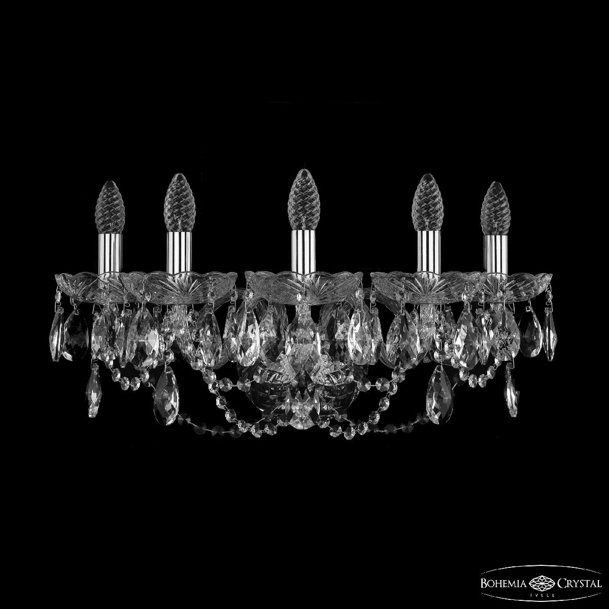 Бра Bohemia Ivele Crystal 1402B/5/195/XL Ni Бра Bohemia Ivele Crystal 1402B/5/195/XL Ni