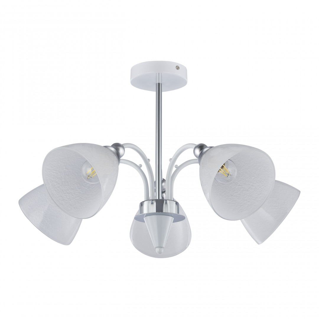 Люстра на штанге Arte Milano Napoli 326008/5 WH+CR Люстра на штанге Arte Milano Napoli 326008/5 WH+CR