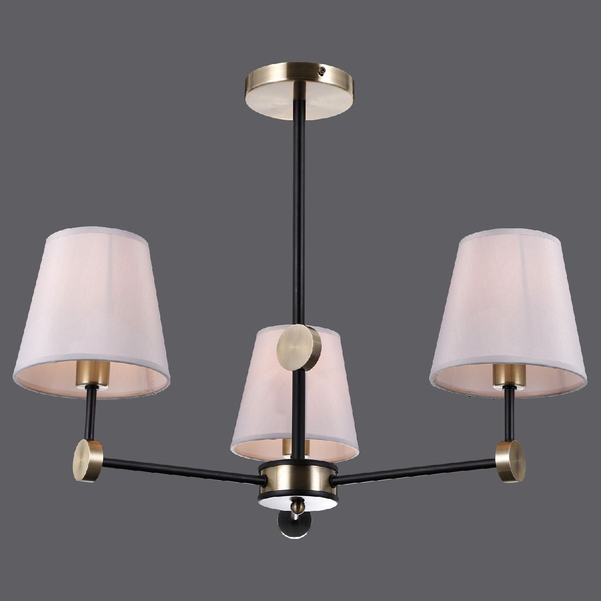 Люстра на штанге Illumico IL0394-3CSQ-24 BK AB CASTOR Люстра на штанге Illumico IL0394-3CSQ-24 BK AB CASTOR