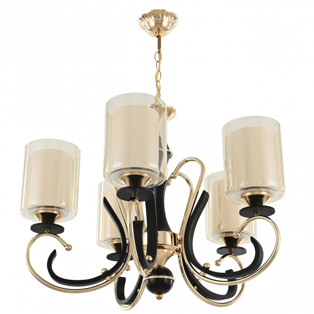 Подвесная люстра Arte Milano Florentia 302237/5 Bk/Gd Подвесная люстра Arte Milano Florentia 302237/5 Bk/Gd