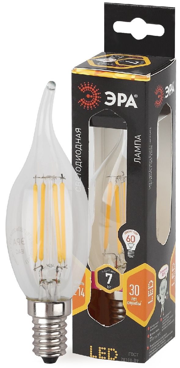 Лампа светодиодная Эра E14 7W 2700K F-LED BXS-7W-827-E14 Б0027944 Лампа светодиодная Эра E14 7W 2700K F-LED BXS-7W-827-E14 Б0027944