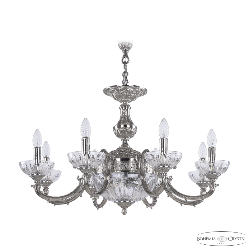 Подвесная люстра Bohemia Ivele Crystal Verona 72209P/8/210 Ni P Clear/M-1H