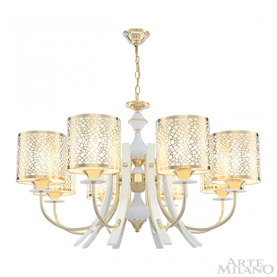 Подвесная люстра Arte Milano Florentia-6067 306067/8 Wh/Gd
