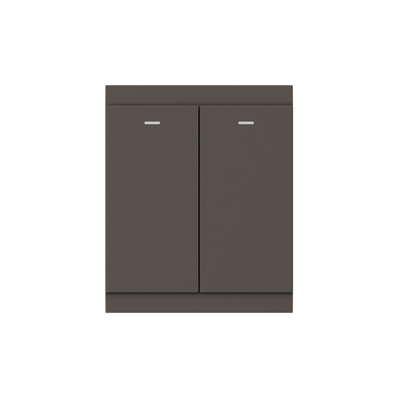 Выключатель SETE 2 кл с подсветкой 10А с/у графит IP20/IP44 KRANZ KR-79-0715-3
