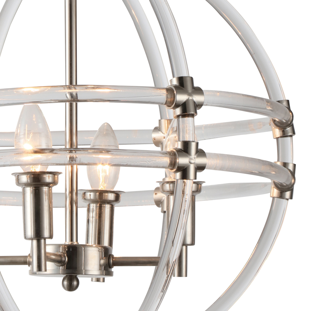 Подвесная люстра Delight Collection Impero KM0766P-4 nickel Подвесная люстра Delight Collection Impero KM0766P-4 nickel