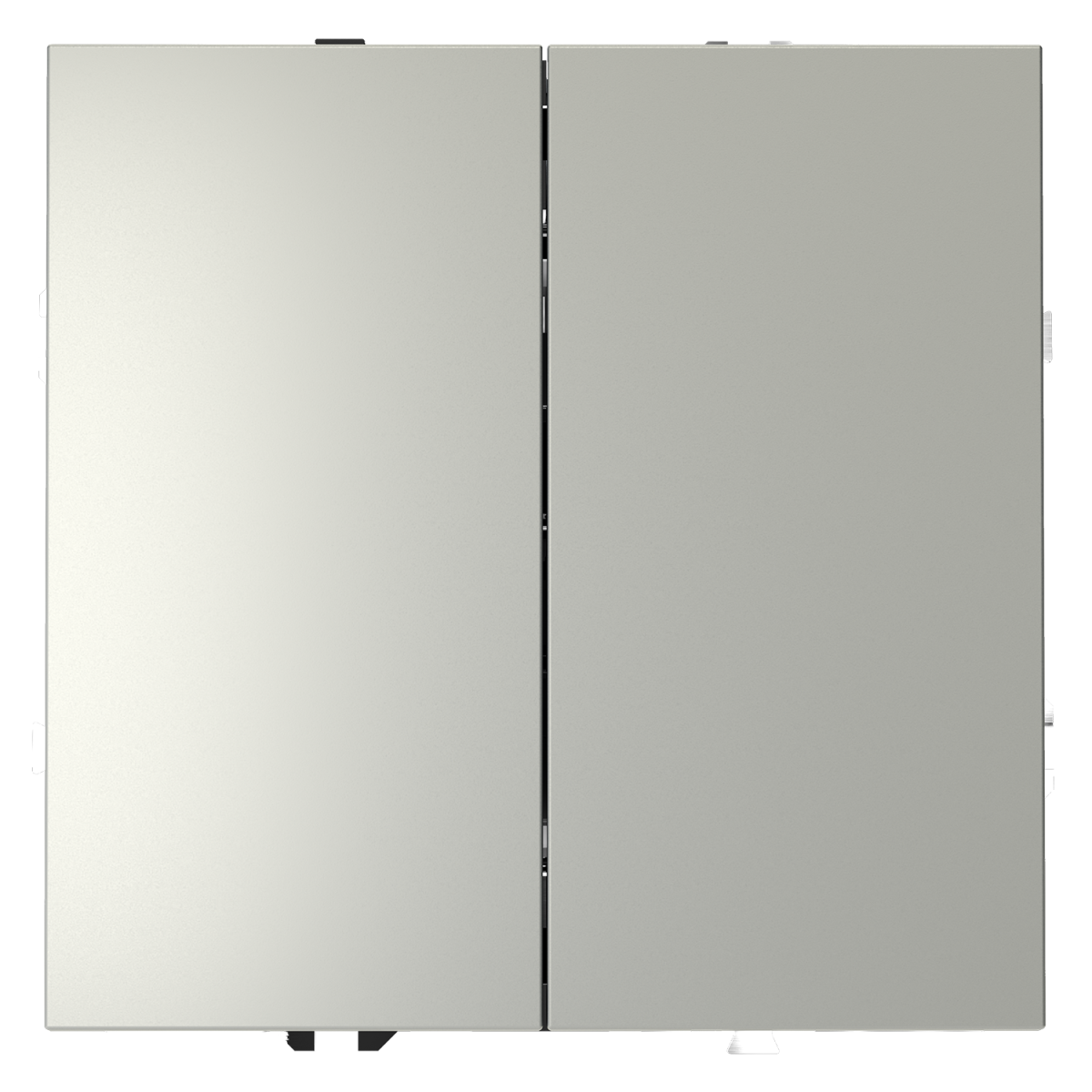 Перекрестный переключатель встраиваемый Voltum S70 двухклавишный 10А, (сталь) VLS020505