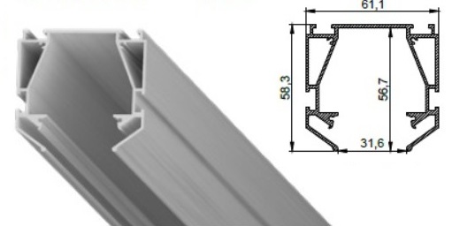 Профиль Стандарт S-25 для трековой системы EKS Colibri 0У-00002967 Профиль Стандарт S-25 для трековой системы EKS Colibri 0У-00002967