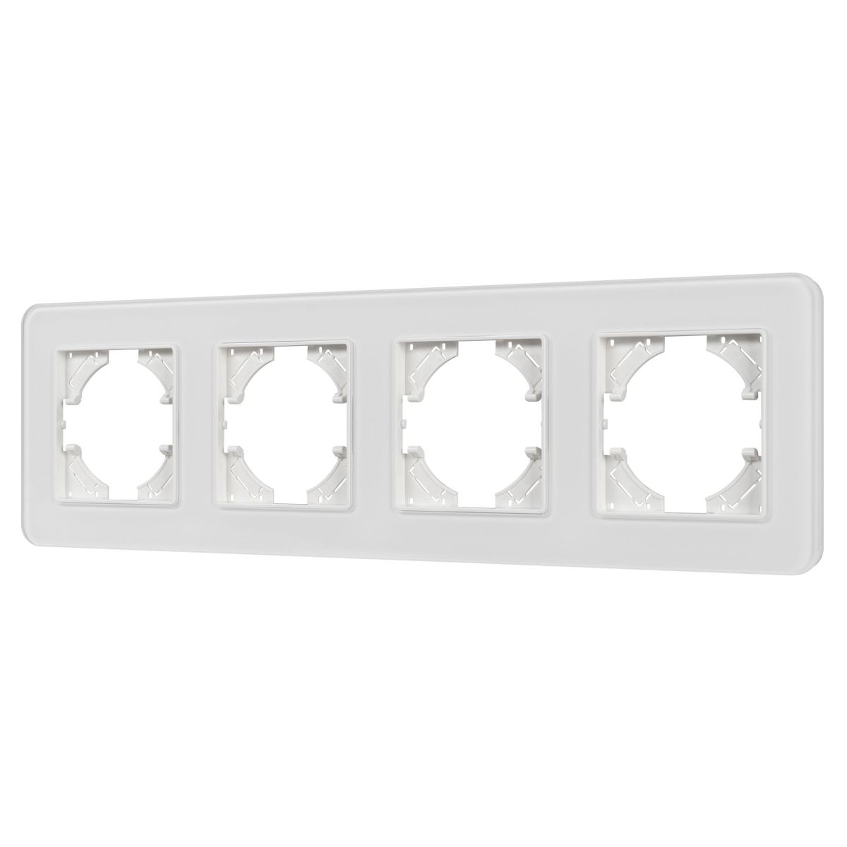 Рамка на 4 поста стеклянная Arlight FRM-OMALI-GS-4-WH 049700