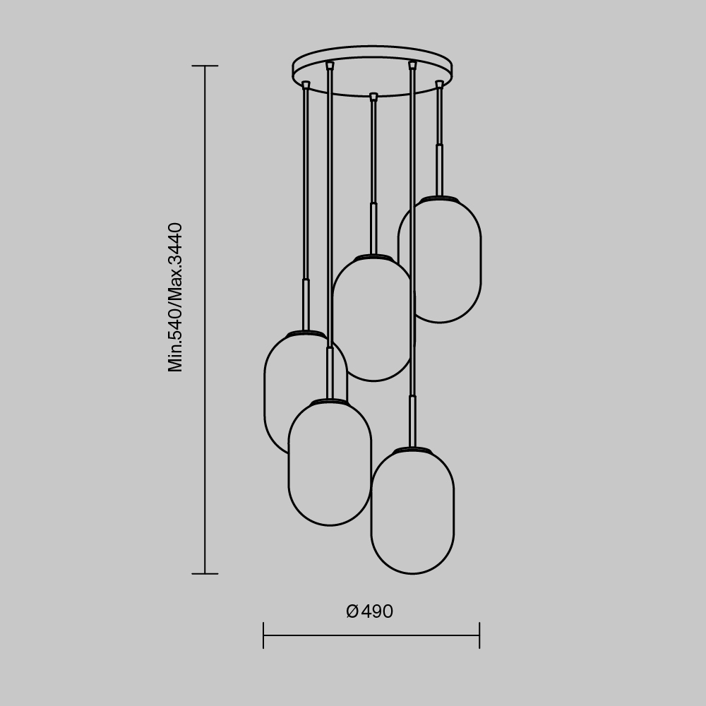 Каскадная люстра Freya Sharlot FR1012PL-05BS