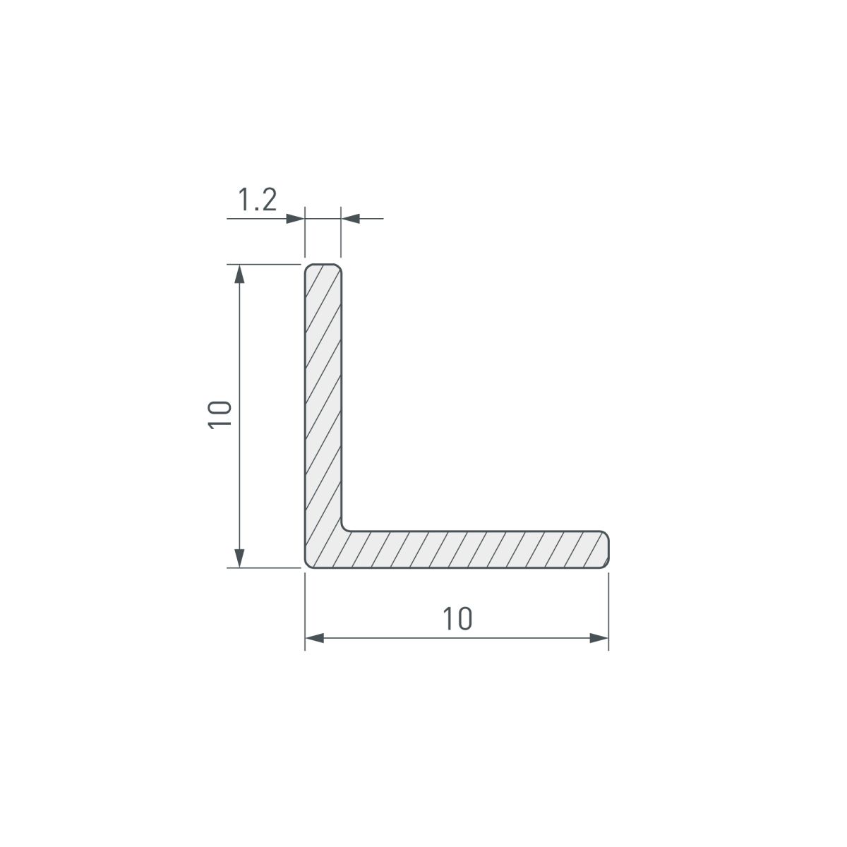 Уголок Arlight ARH-W10x10x1,2-3000 ANOD (Алюминий) 063229