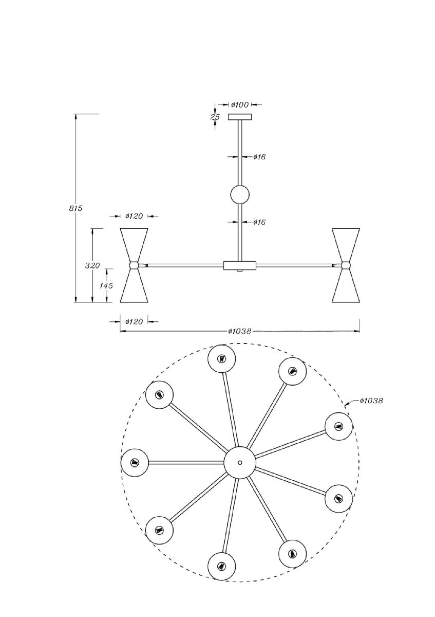 Подвесная люстра Maytoni Vesper MOD108PL-18GB