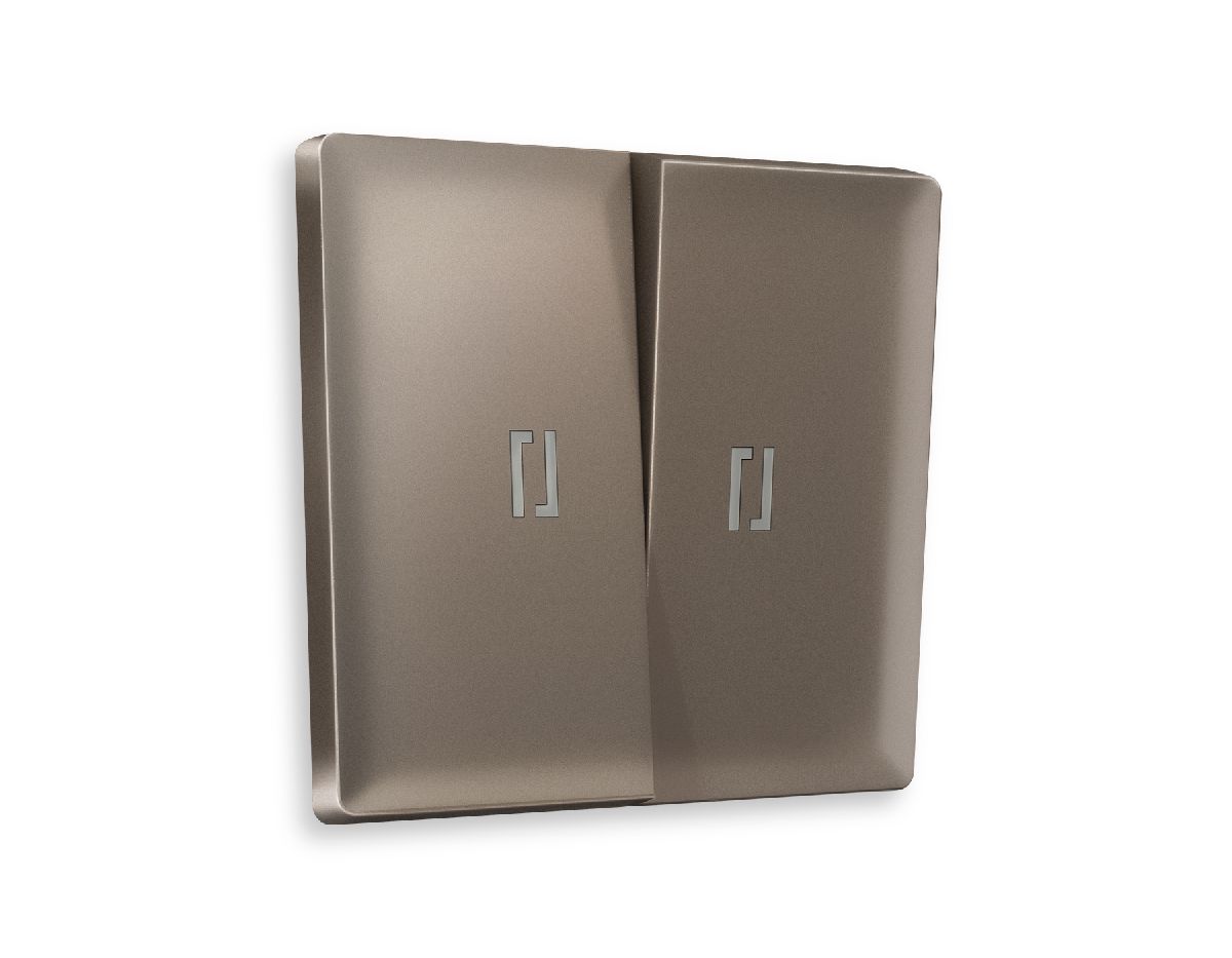 Лицевая панель для выключателя двухклавишного с подсветкой Ambrella Volt Alfa AP6340