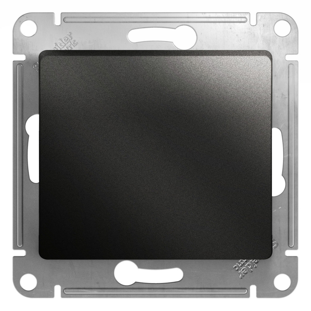 Кнопка нажимная сх.1, 10AX Systeme Electric Glossa Антрацит GSL000715