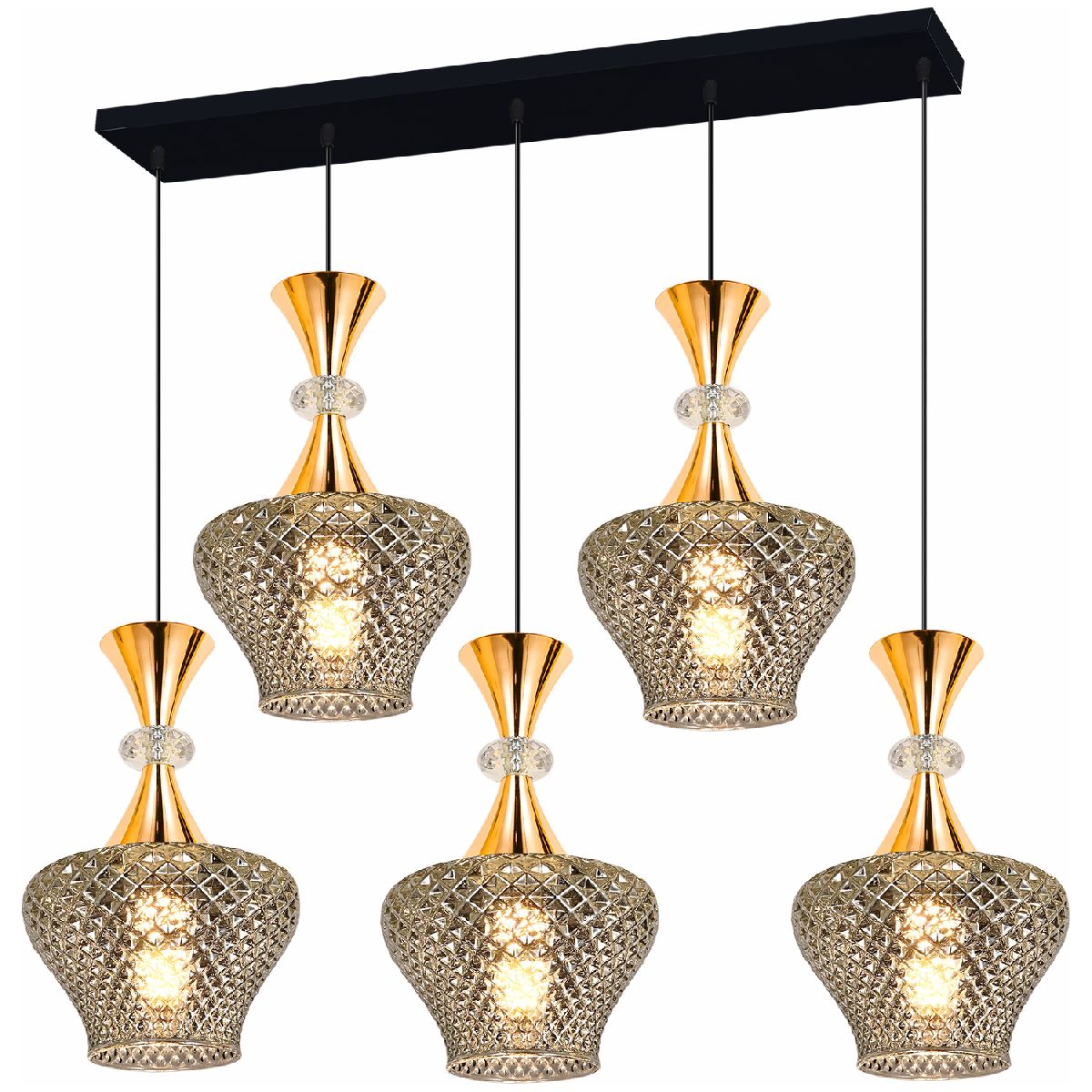 Подвесная люстра Reluce 09004-0.9-05L SMOKE Подвесная люстра Reluce 09004-0.9-05L SMOKE