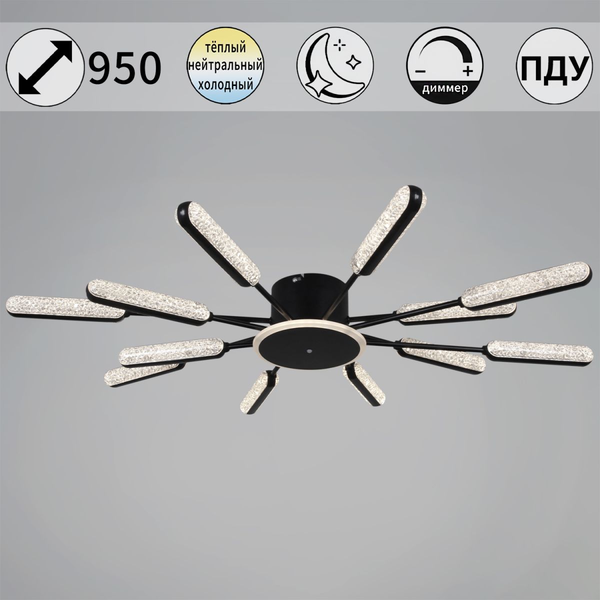 Потолочная люстра Reluce 97290-0.3-12 BK