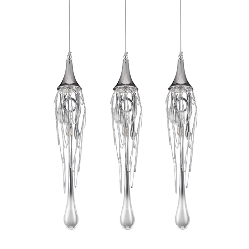Подвесной светильник Delight Collection Goddess Tears P68009L-3 chrome Подвесной светильник Delight Collection Goddess Tears P68009L-3 chrome