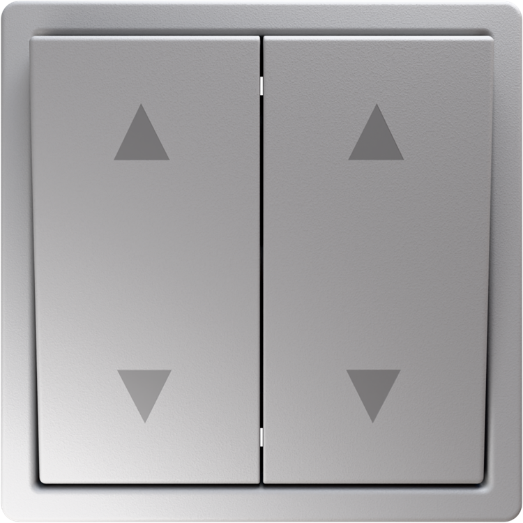 Выключатель управления жалюзи двухклавишный Jasmart FD 10А/250В, soft touch белый матовый FD3028PWM