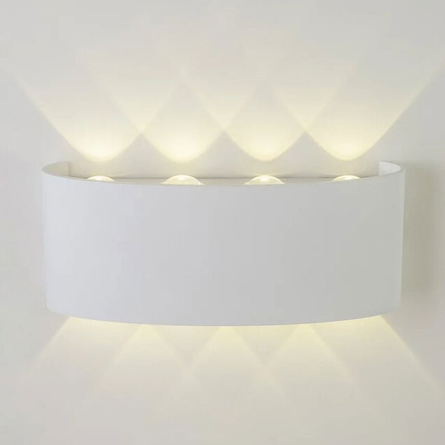 Уличный настенный светильник AM Group AM307-8X1 W WH 4000K