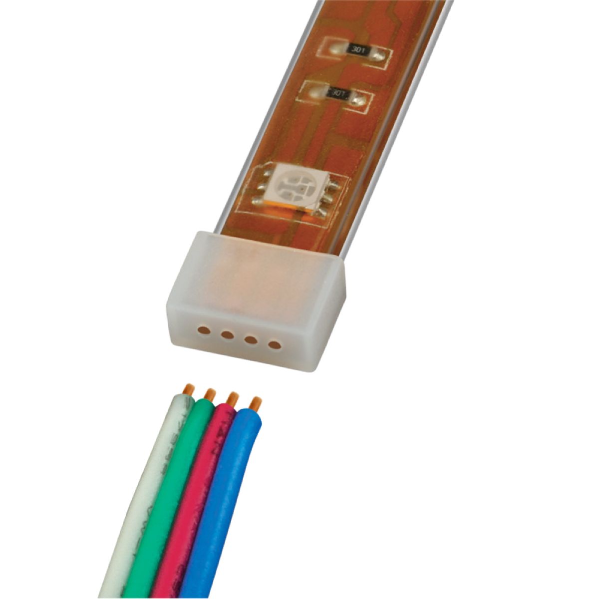 Изолирующий зажим для светодиодной ленты Uniel UCW-R10 WHITE 020 POLYBAG 06684