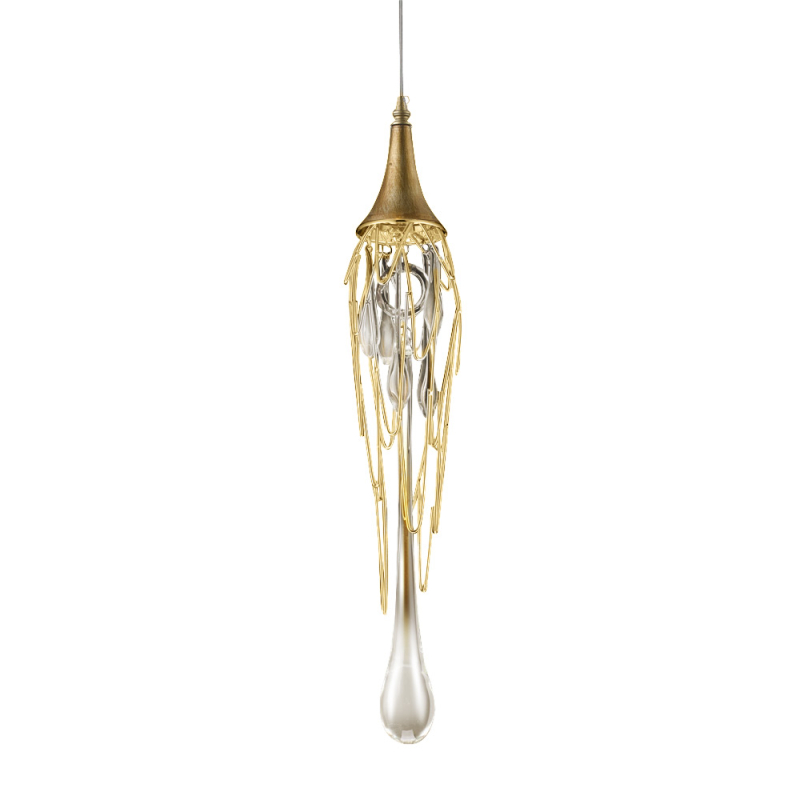 Подвесной светильник Delight Collection Goddess Tears P68009S-1G gold Подвесной светильник Delight Collection Goddess Tears P68009S-1G gold