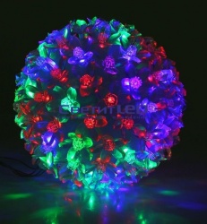 Фигура 3D "Светодиодный шар" RGB, d=150мм, 100LED, IP44, мерцание, сетевой шнур